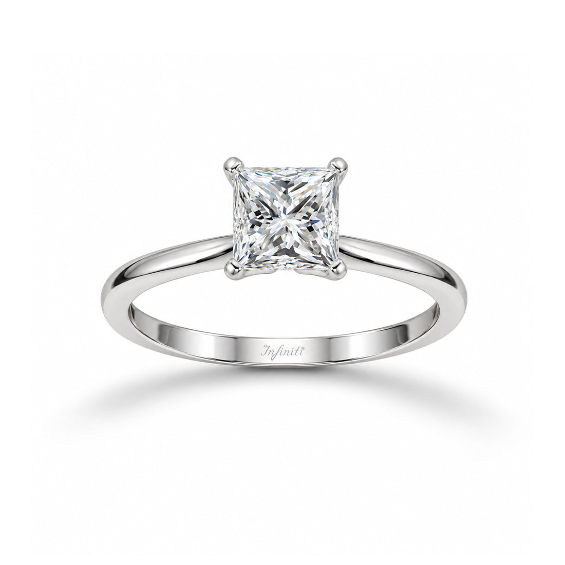 Anillo Oro Blanco 14k - 1.00 CT Diamante de Laboratorio IGI