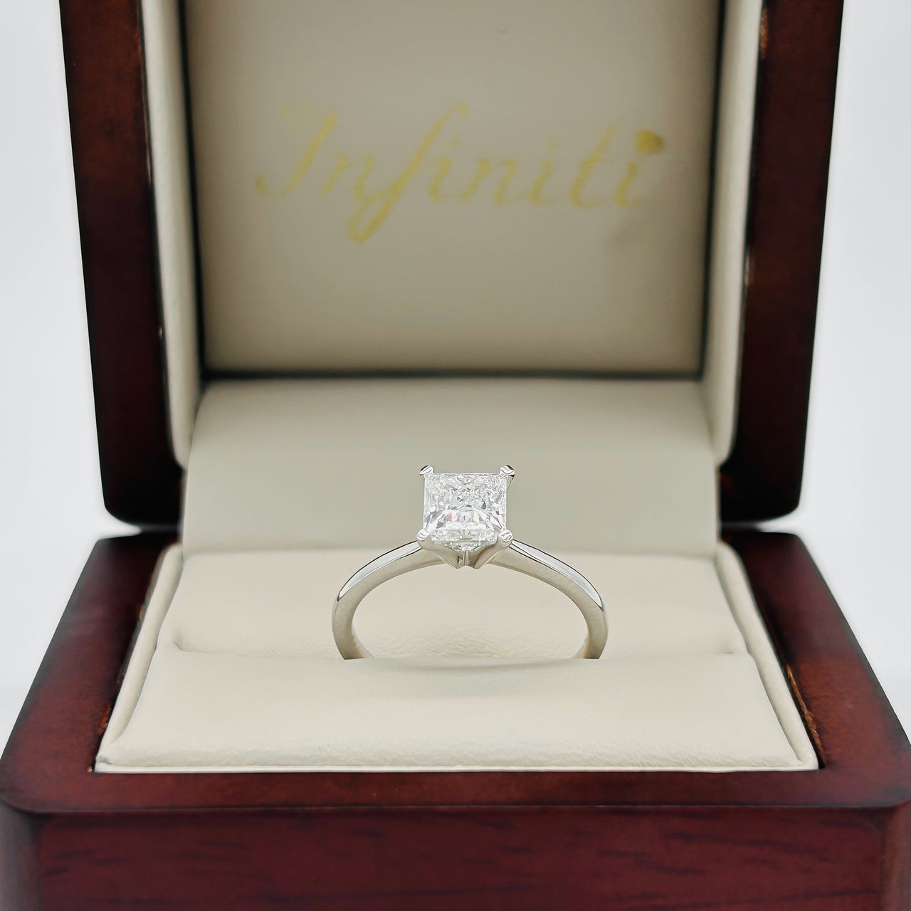 Anillo Oro Blanco 14k - 1.00 CT Diamante de Laboratorio IGI
