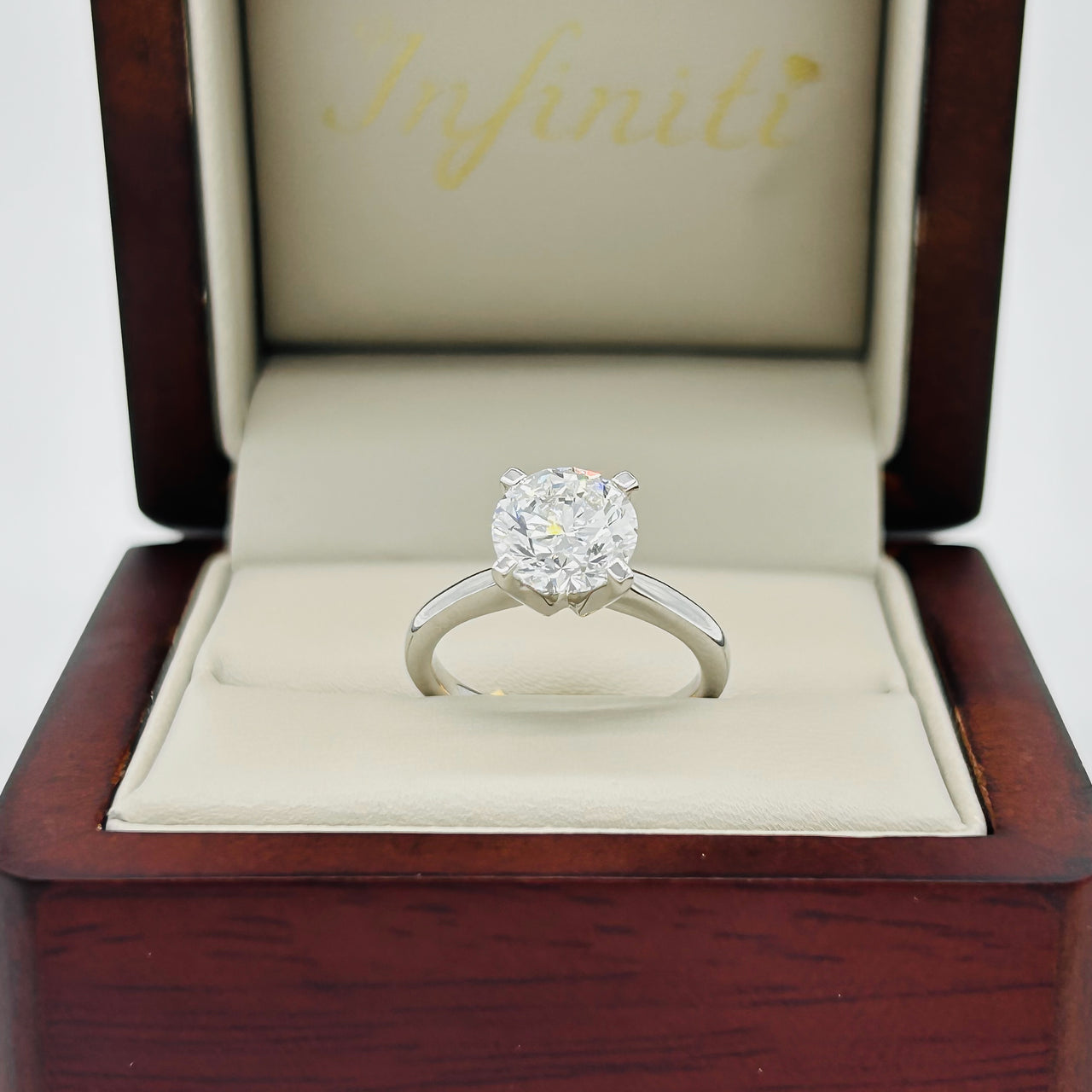 Anillo Oro Blanco 14k - 2.00 CT Diamante de Laboratorio IGI