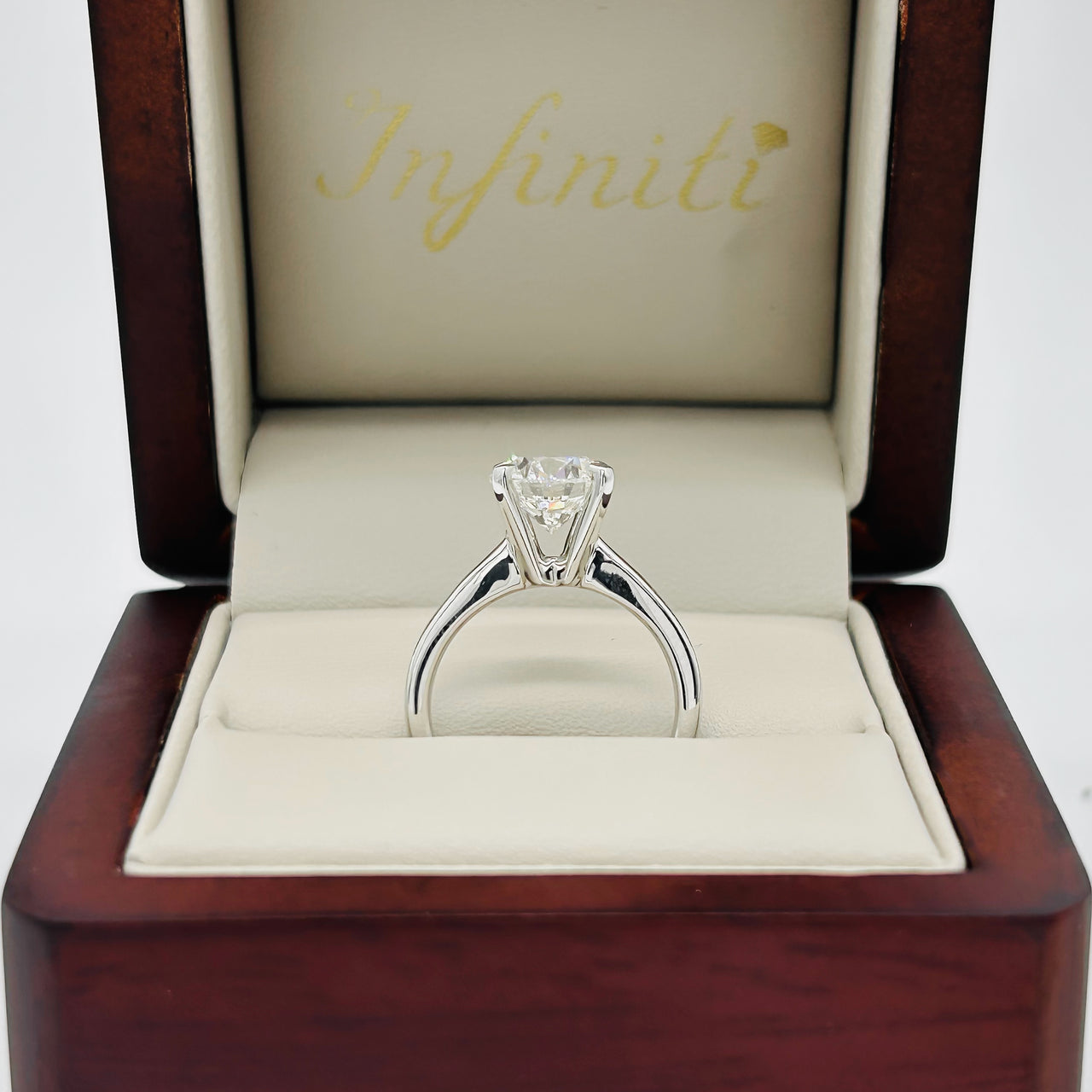 Anillo Oro Blanco 14k - 2.00 CT Diamante de Laboratorio IGI