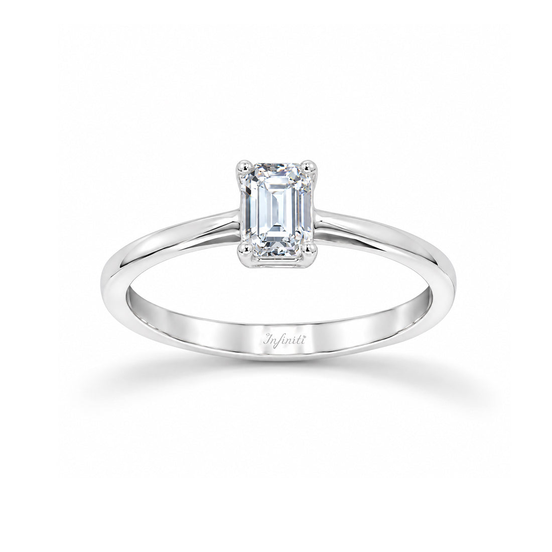 Anillo Oro Blanco 14k - 0.50 CT Diamante de Laboratorio IGI