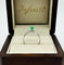 Anillo Oro Blanco 14k - Esmeralda Laboratorio 0.40 CT