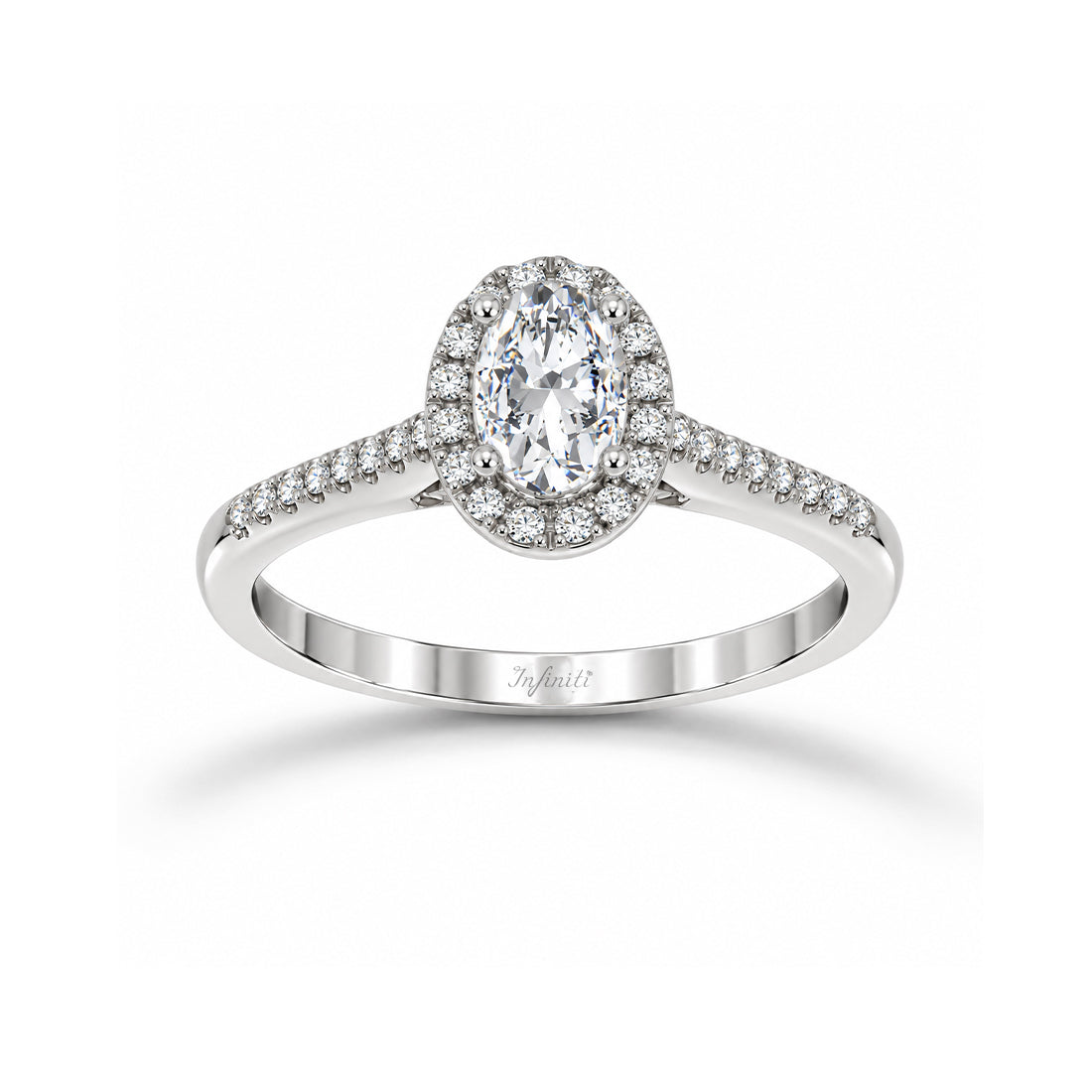 Anillo Oro Blanco 14k - 0.75 CTW Diamante de Laboratorio IGI
