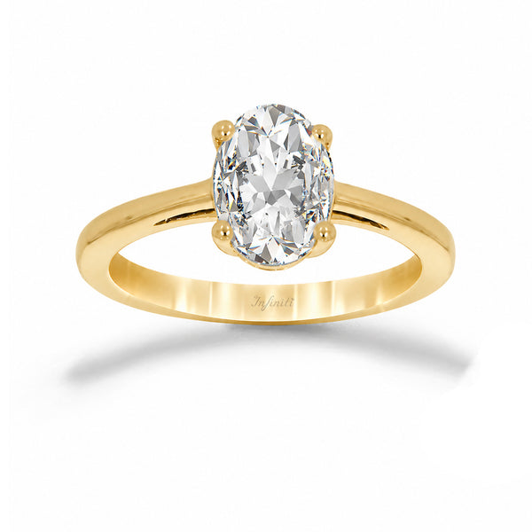 Anillo Oro 14k - 1.00 CT Diamante de Laboratorio IGI, fotografía de Infiniti Joyas
