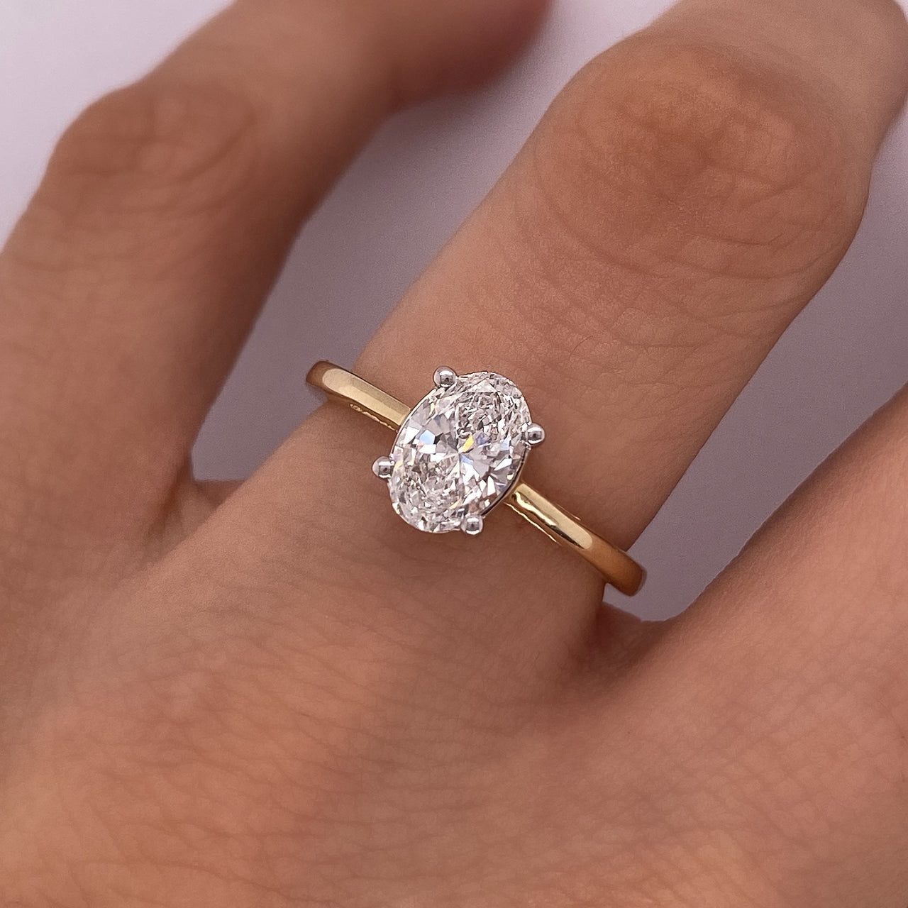Anillo Oro 14k - 1.00 CT Diamante de Laboratorio IGI