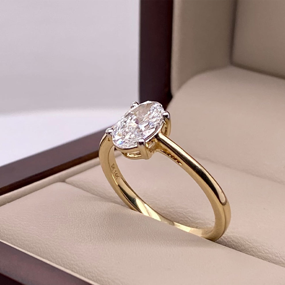Anillo Oro 14k - 1.00 CT Diamante de Laboratorio IGI
