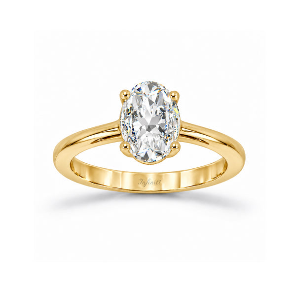 Anillo Oro 14k - 1.00 CT Diamante de Laboratorio IGI
