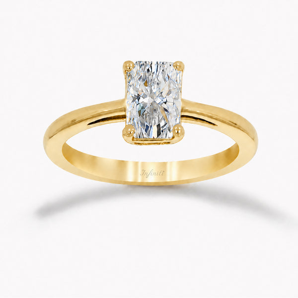 Anillo Oro 14k - 1.00 CT Diamante de Laboratorio IGI