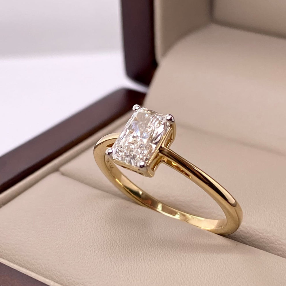 Anillo Oro 14k - 1.00 CT Diamante de Laboratorio IGI