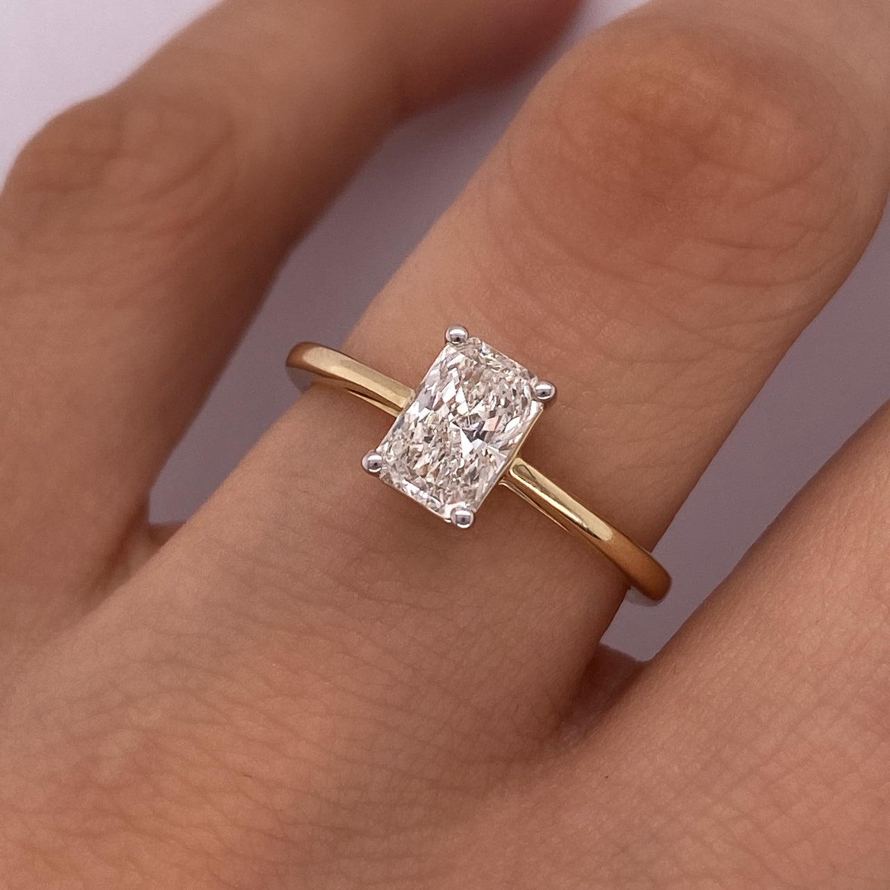Anillo Oro 14k - 1.00 CT Diamante de Laboratorio IGI