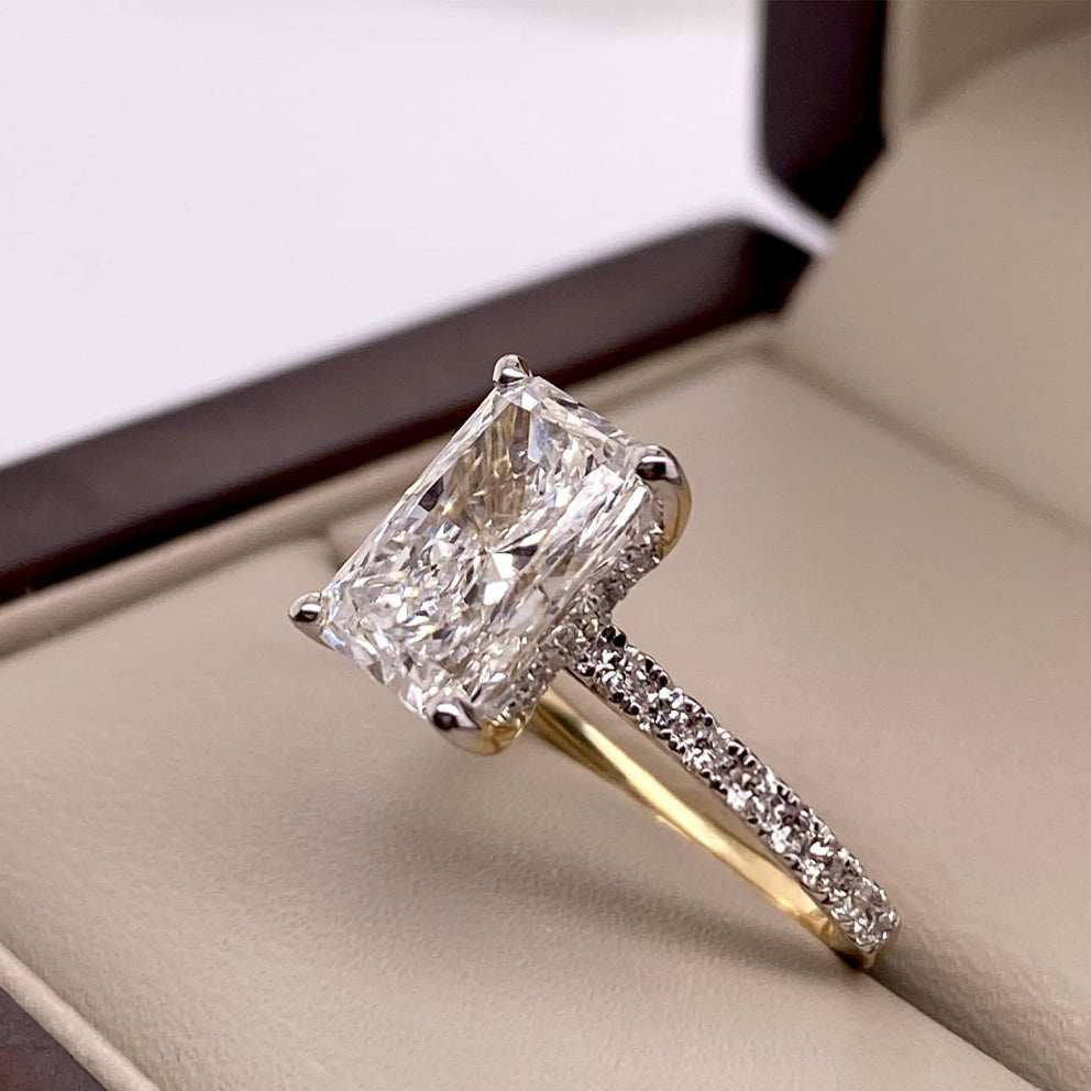 Anillo Oro 14k - 2.30 CTW Diamante de Laboratorio IGI