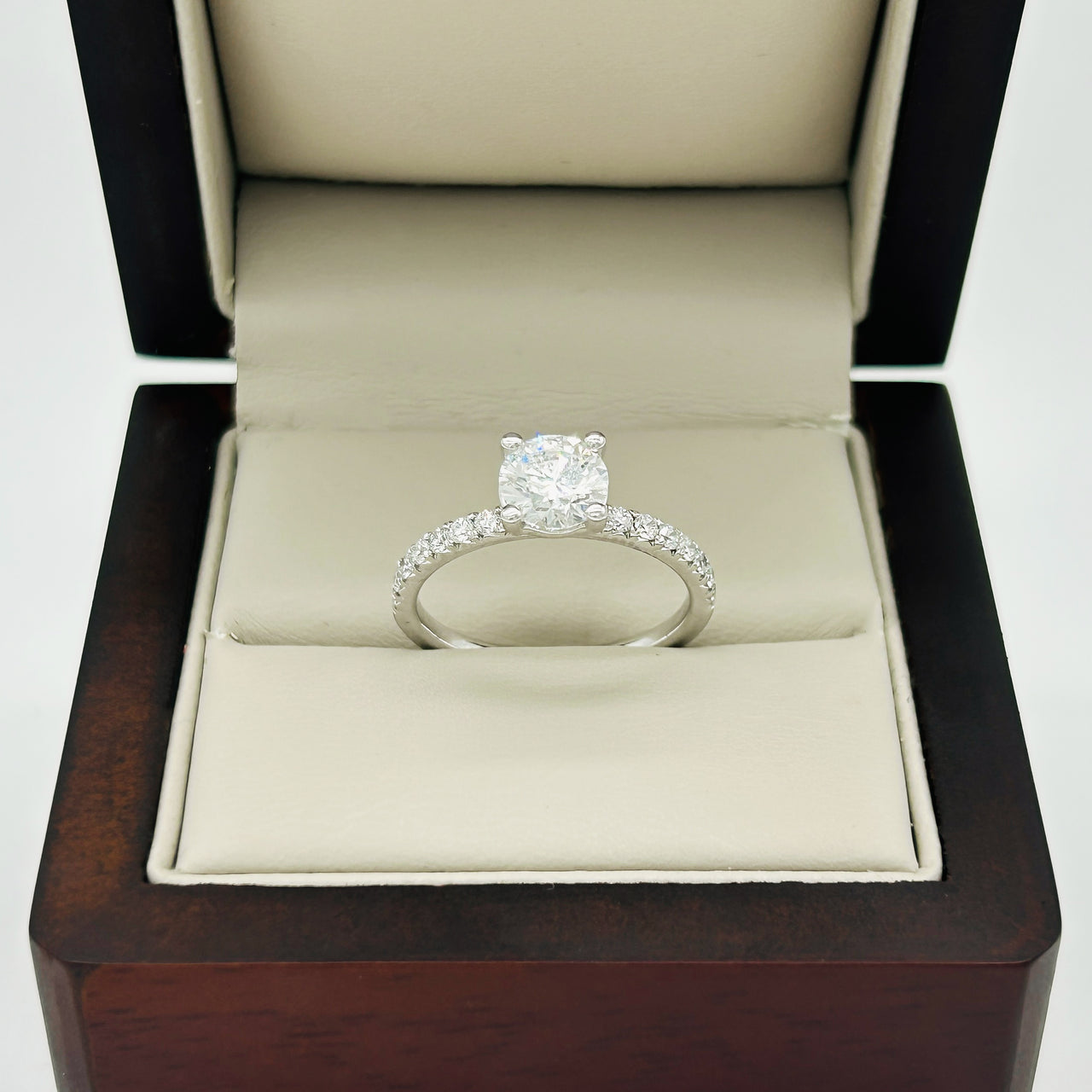 Anillo Oro Blanco 14k - 1.35 CTW Diamante de Laboratorio