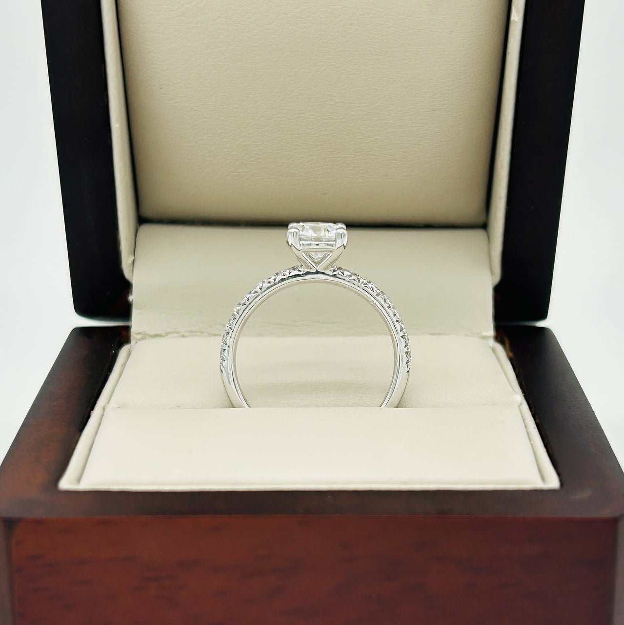 Anillo Oro Blanco 14k - 1.35 CTW Diamante de Laboratorio