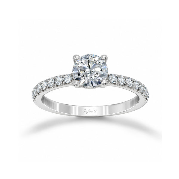 Anillo Oro Blanco 14k - 1.10 CTW Diamante de Laboratorio