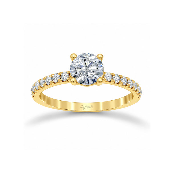 Anillo Oro 14k - 1.10 CTW Diamante de Laboratorio