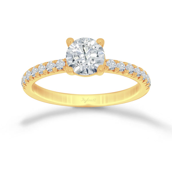 Anillo Oro 14k - 1.10 CTW Diamante de Laboratorio