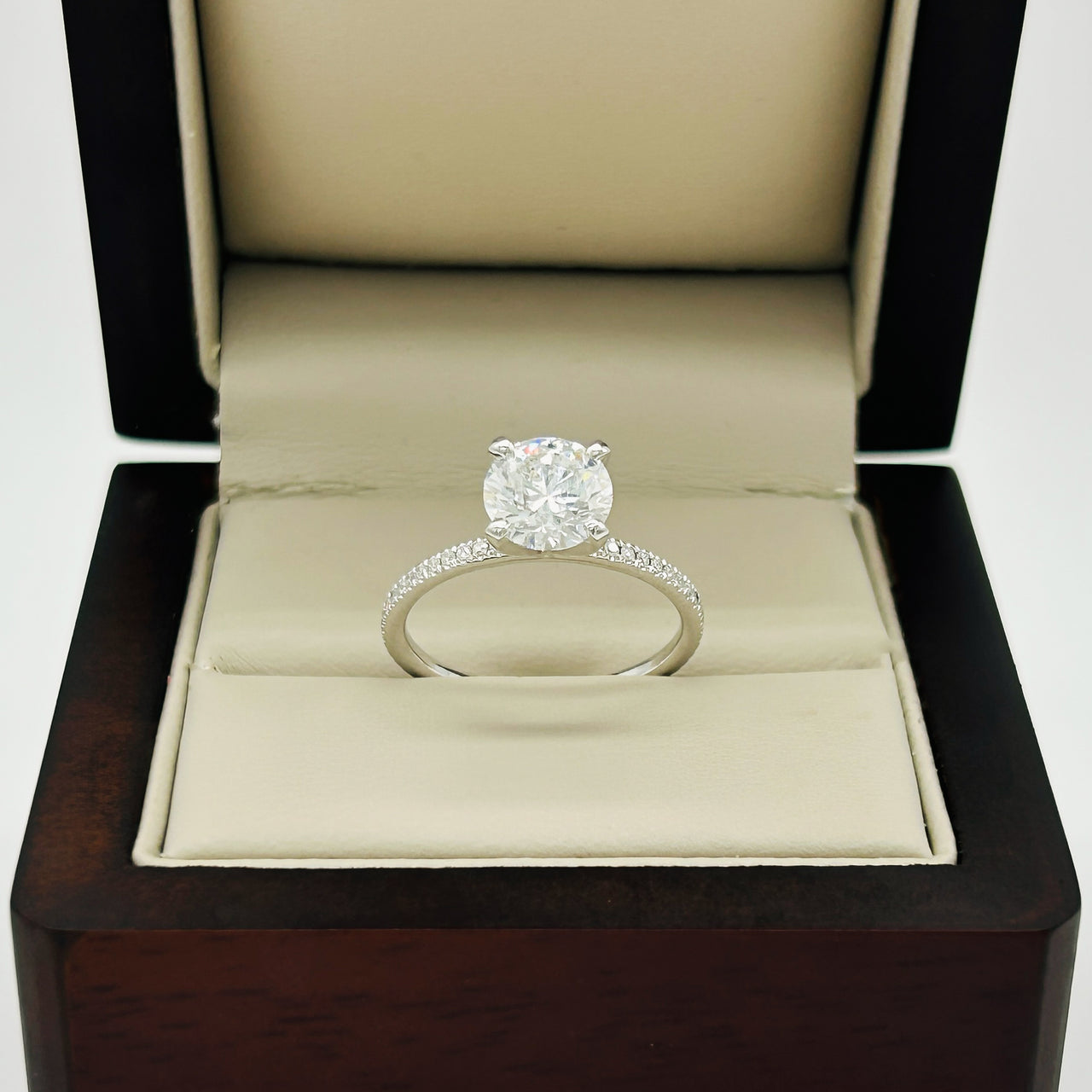 Anillo Oro Blanco 14k - 1.68 CTW Diamante Laboratorio
