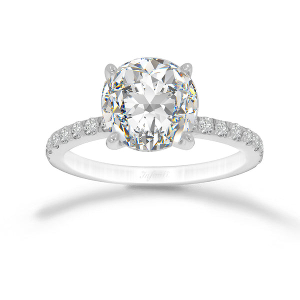 Anillo Oro Blanco 14k - 2.30 CT Diamante de Laboratorio IGI