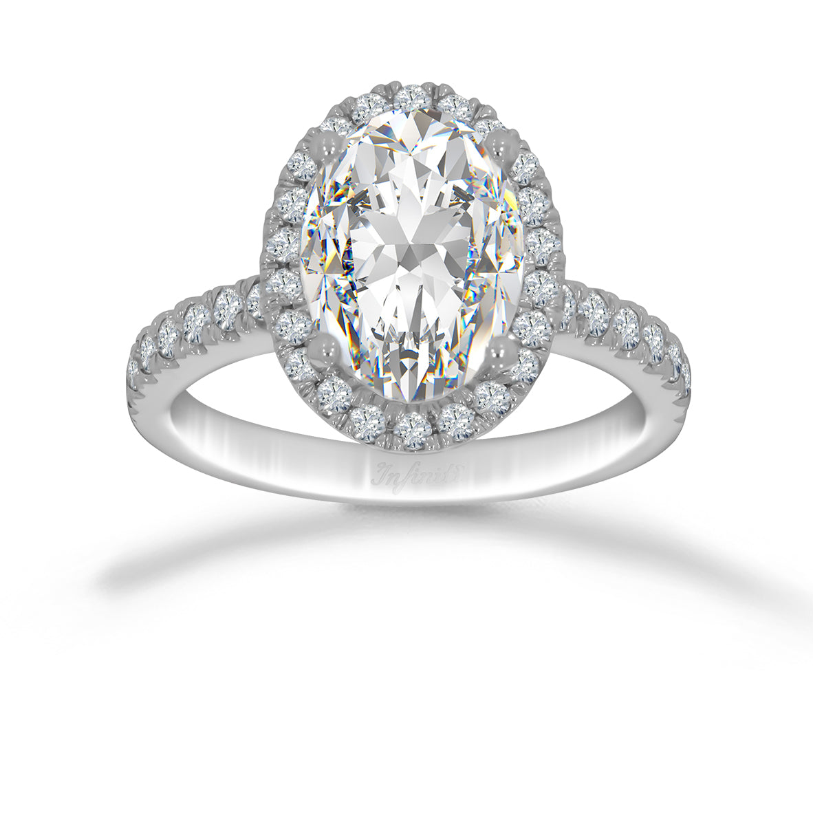 Anillo Oro Blanco 14k - 2.40 CTW Diamante de Laboratorio IGI