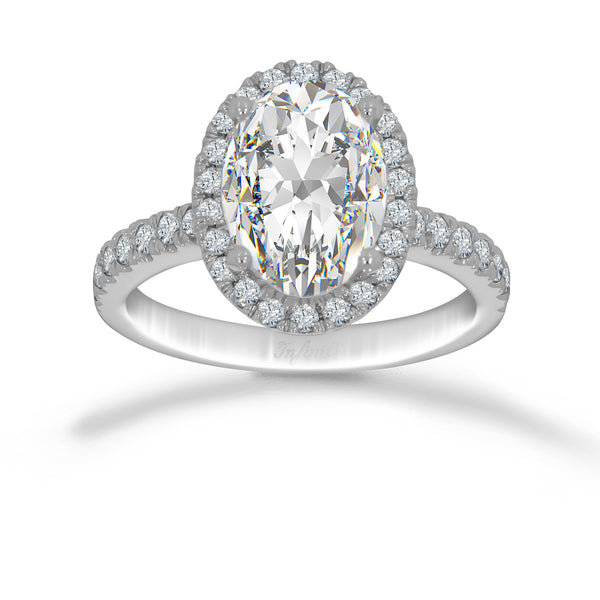 Anillo Oro Blanco 14k - 2.40 CTW Diamante de Laboratorio IGI