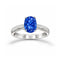 Anillo Oro Blanco 14k - Zafiro Laboratorio 1.6 CT
