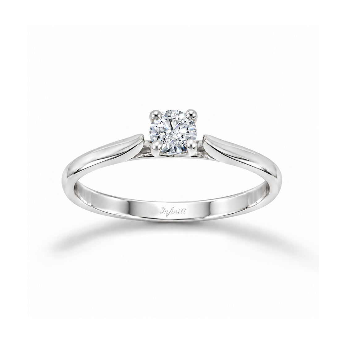 Anillo Oro Blanco 14k - 0.19 CT Diamante de Laboratorio