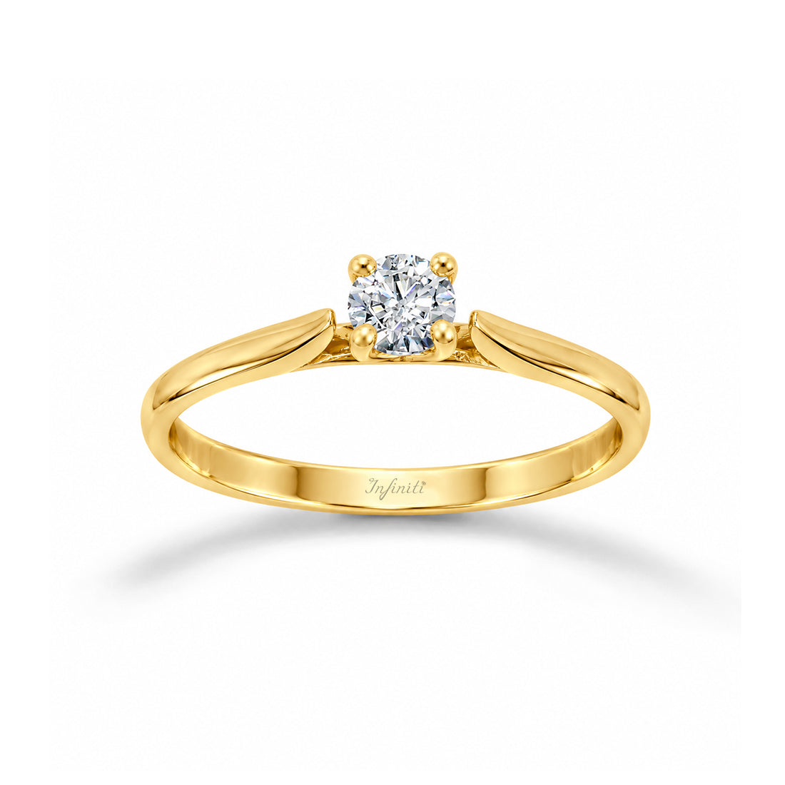 Anillo Oro 14k - 0.19 CT Diamante de Laboratorio