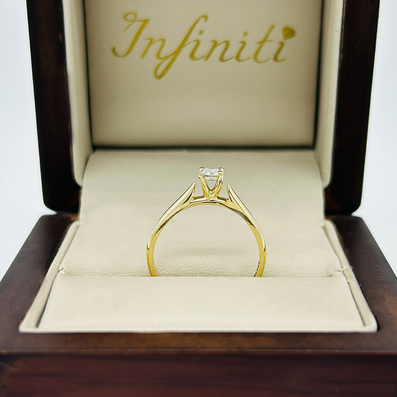 Anillo Oro 14k - 0.19 CT Diamante de Laboratorio