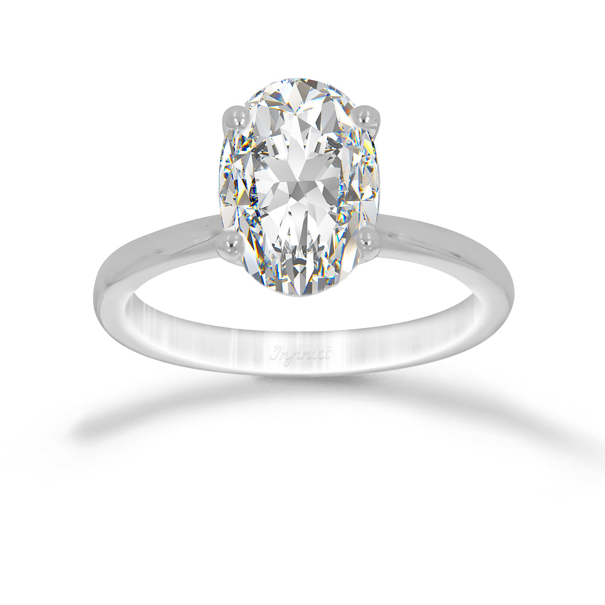 Anillo Oro Blanco 14k - 2.00 CT Diamante de Laboratorio IGI