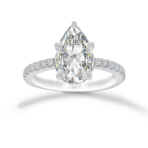 Anillo Oro Blanco 14k - 2.30 CTW Diamante de Laboratorio IGI