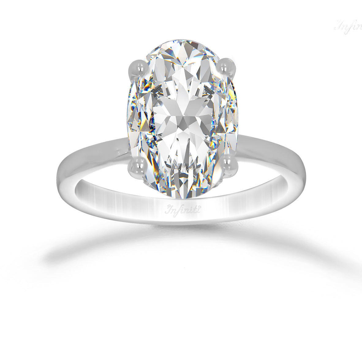 Anillo Oro Blanco 14k - 3.00 CT Diamante de Laboratorio IGI