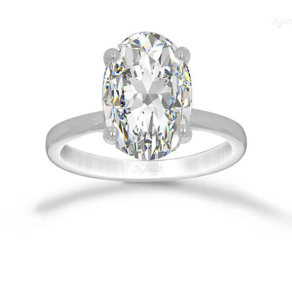 Anillo Oro Blanco 14k - 3.00 CT Diamante de Laboratorio IGI