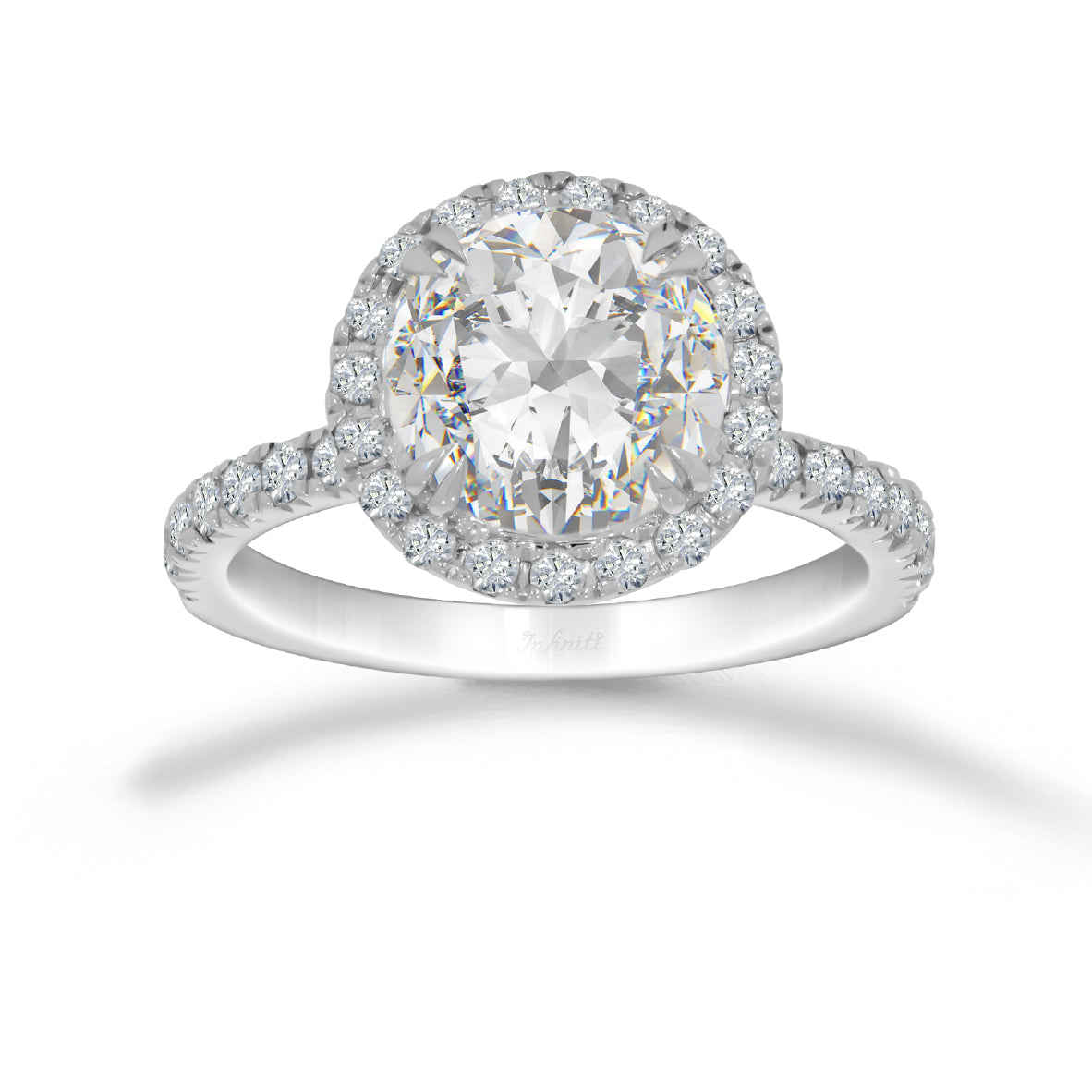 Anillo Oro Blanco 14k - 2.40 CTW Diamante de Laboratorio IGI