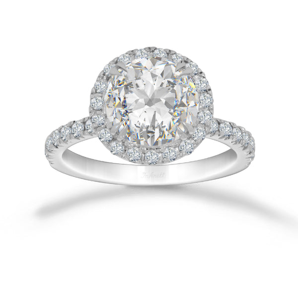 Anillo Oro Blanco 14k - 2.40 CTW Diamante de Laboratorio IGI
