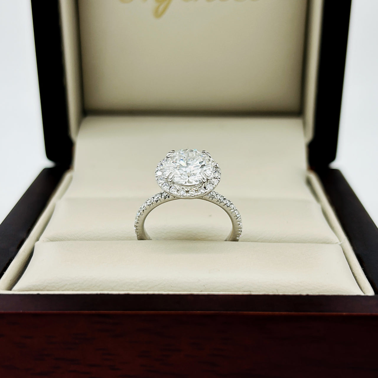 Anillo Oro Blanco 14k - 2.40 CTW Diamante de Laboratorio IGI