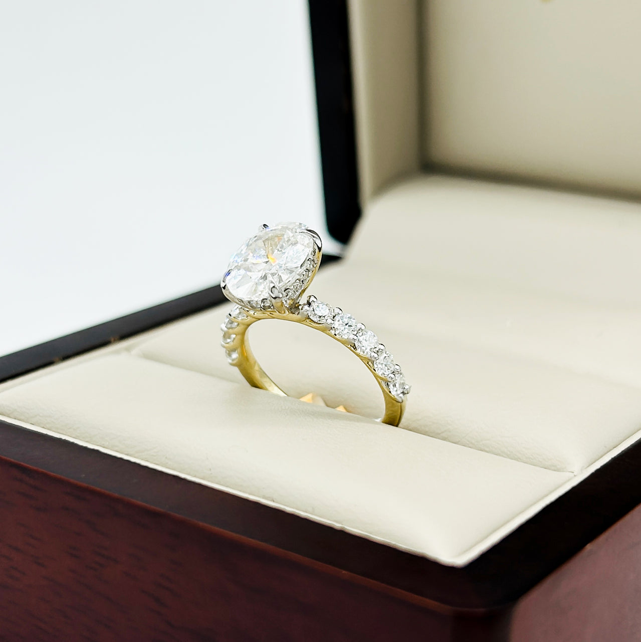 Anillo Oro 14k - 2.65 CTW Diamante de Laboratorio IGI