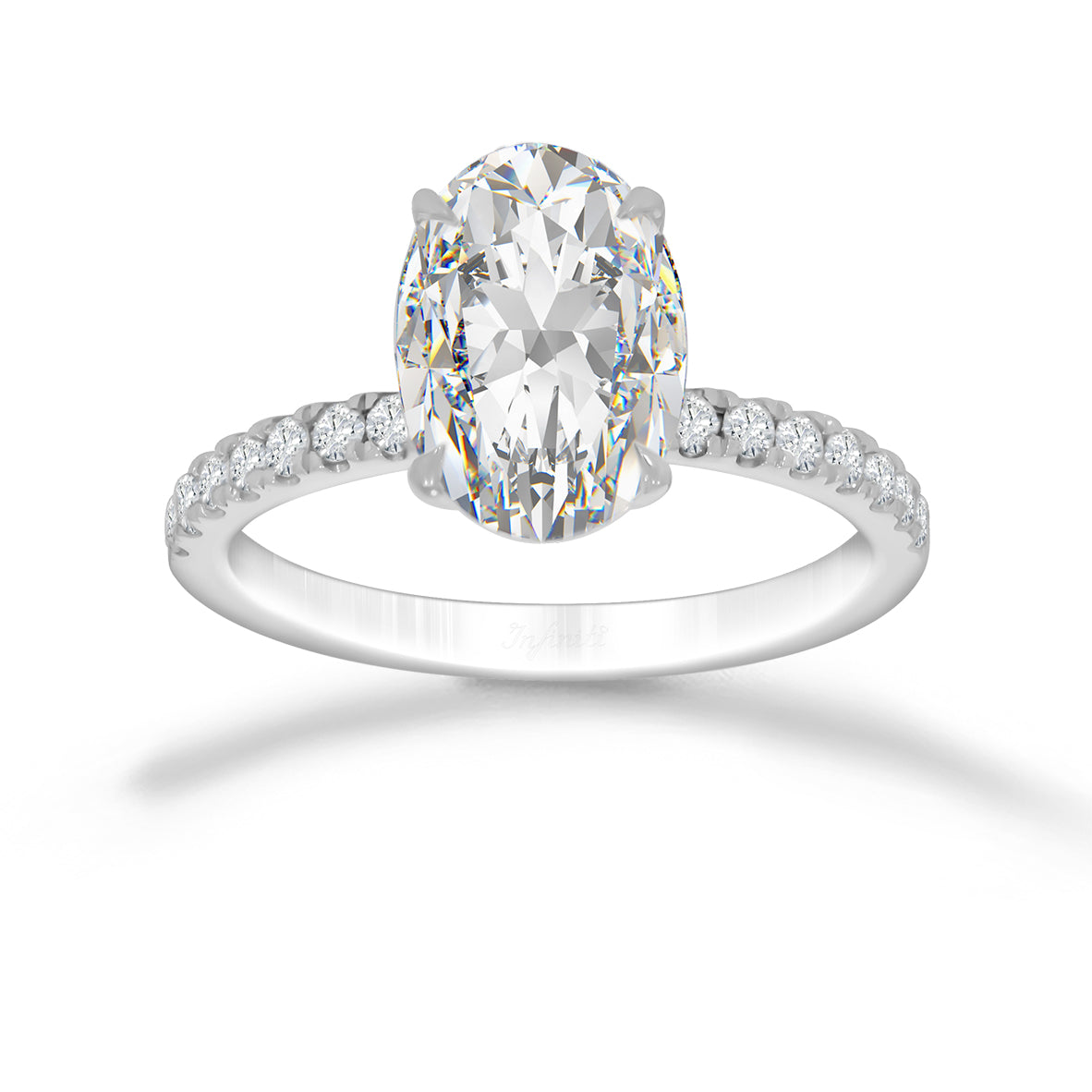 Anillo Oro Blanco 14k - 2.35 CTW Diamante de Laboratorio IGI