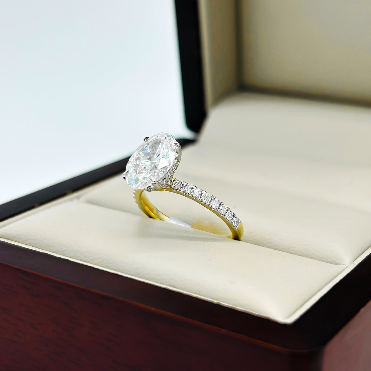 Anillo Oro 14k - 2.35 CTW Diamante de Laboratorio IGI
