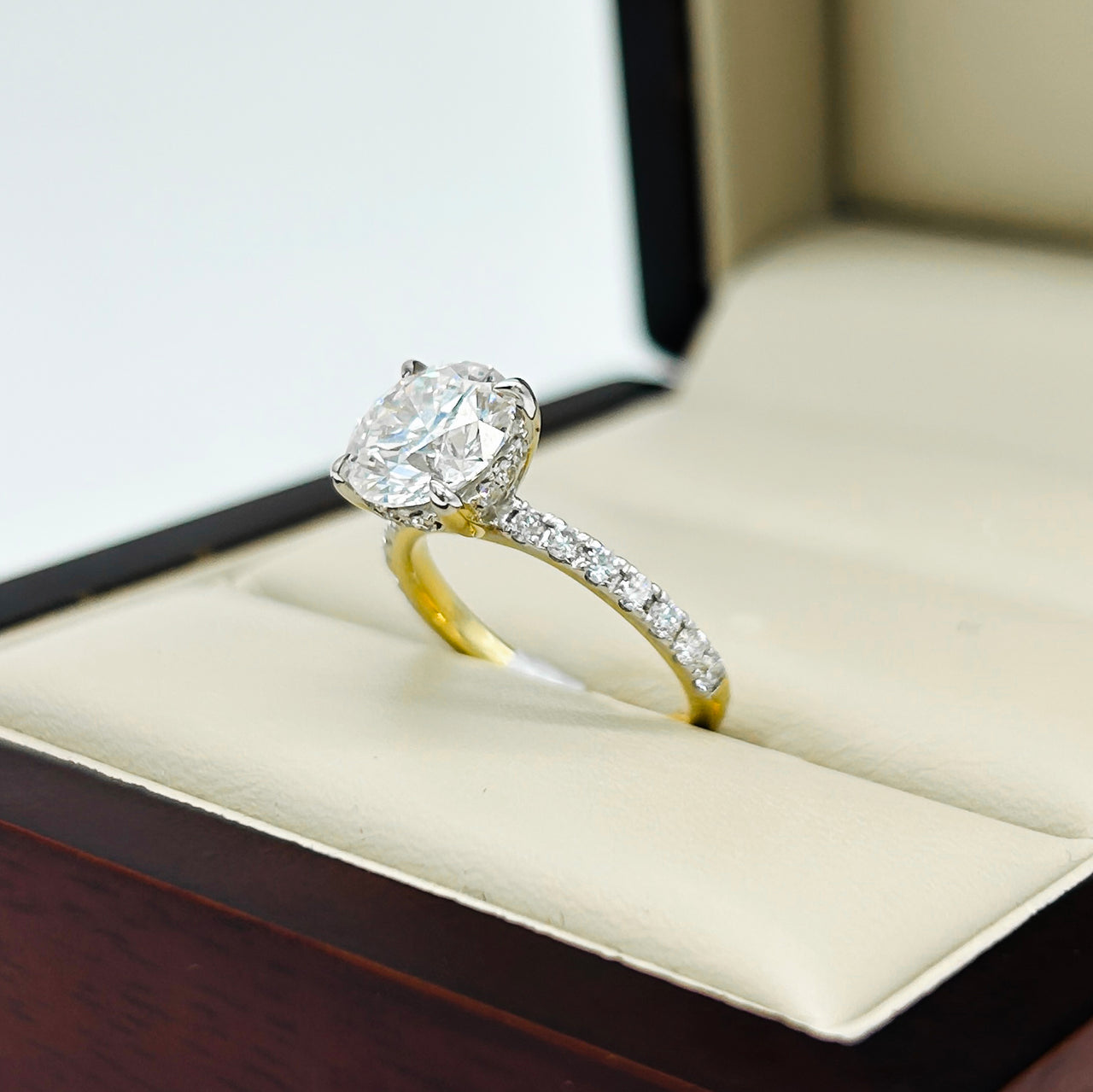 Anillo Oro 14k - 2.40 CTW Diamante de Laboratorio IGI