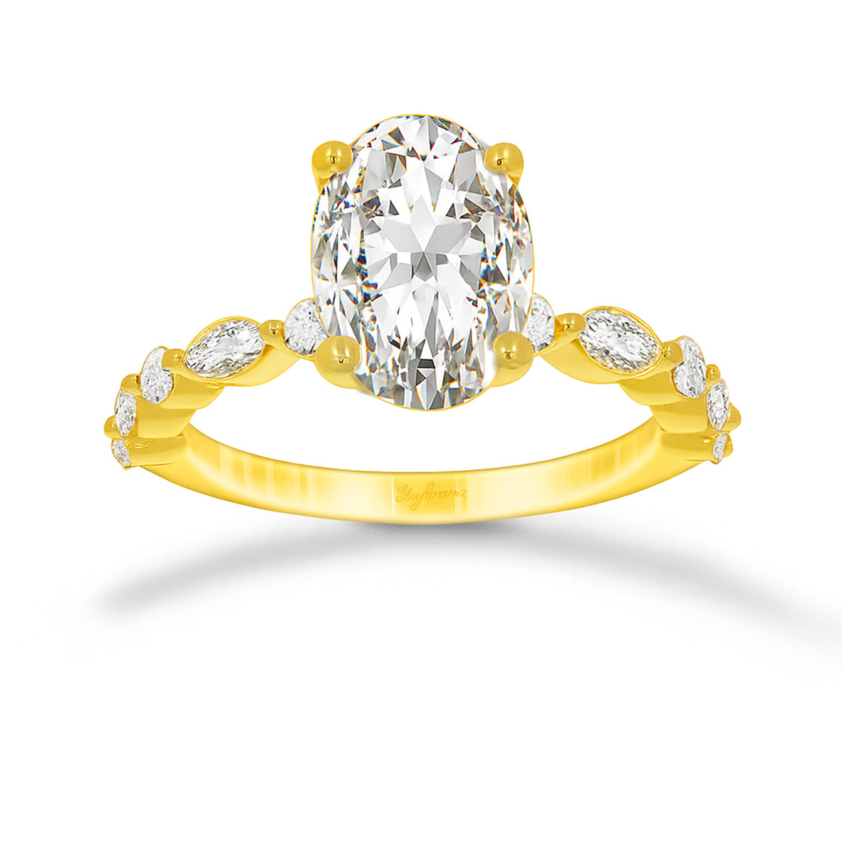 Anillo Oro 14k - 2.65 CTW Diamante de Laboratorio IGI