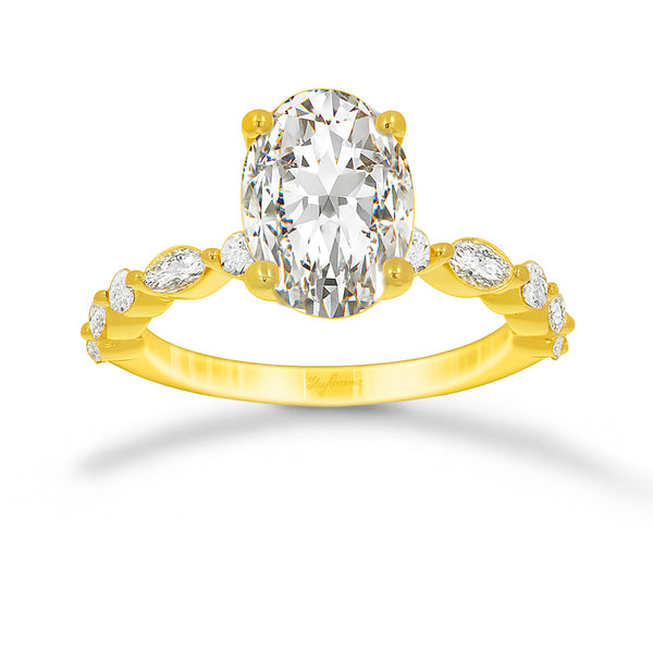 Anillo Oro 14k - 2.65 CTW Diamante de Laboratorio IGI