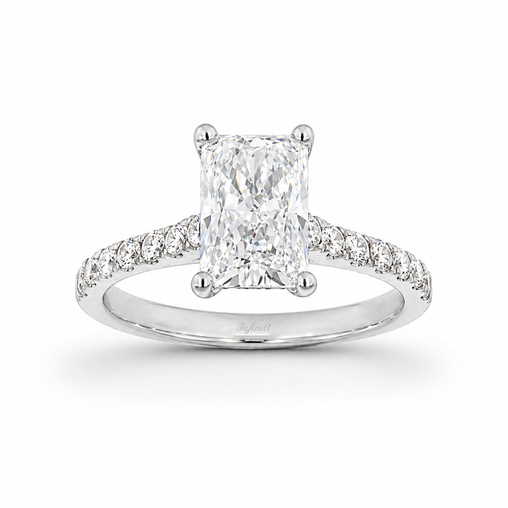 Anillo Oro Blanco 14k - 2.50 CTW Diamante de Laboratorio IGI