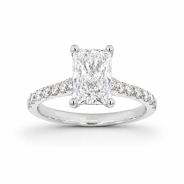 Anillo Oro Blanco 14k - 2.50 CTW Diamante de Laboratorio IGI