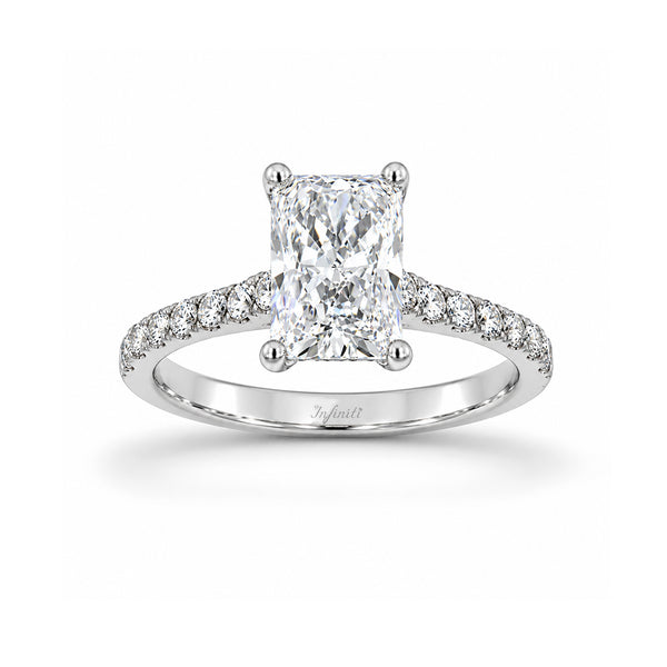 Anillo Oro Blanco 14k - 2.50 CTW Diamante de Laboratorio IGI