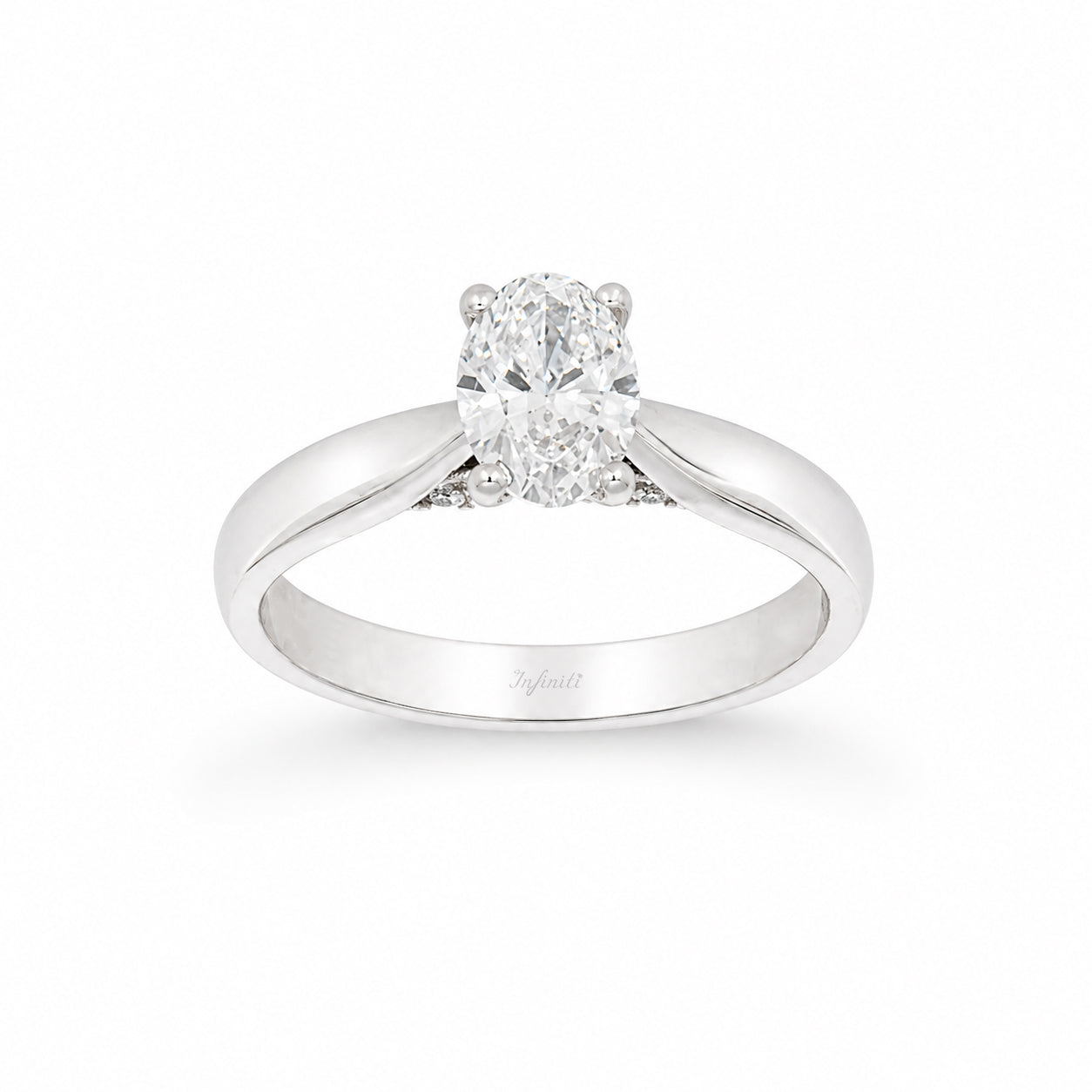 Anillo Oro Blanco 14k - 0.70 CT Diamante de Laboratorio
