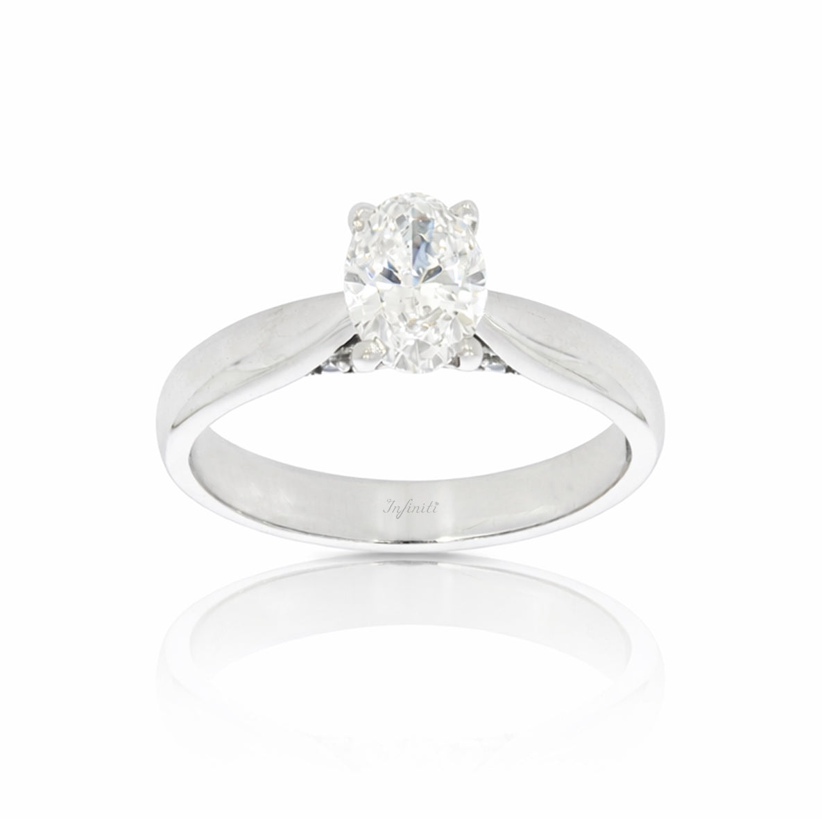 Anillo Oro Blanco 14k - 0.70 CT Diamante de Laboratorio