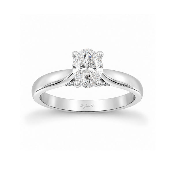 Anillo Oro Blanco 14k - 0.70 CT Diamante de Laboratorio