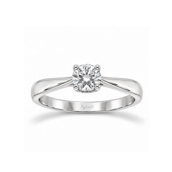 Anillo Oro Blanco 14k - 0.30 CT Diamante de Laboratorio
