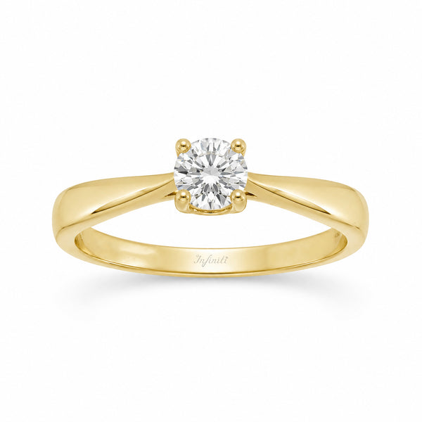 Anillo Oro 14k - 0.30 CT Diamante de Laboratorio, fotografía de Infiniti Joyas