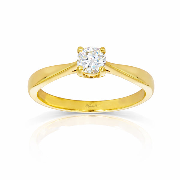 Anillo Oro 14k - 0.30 CT Diamante de Laboratorio